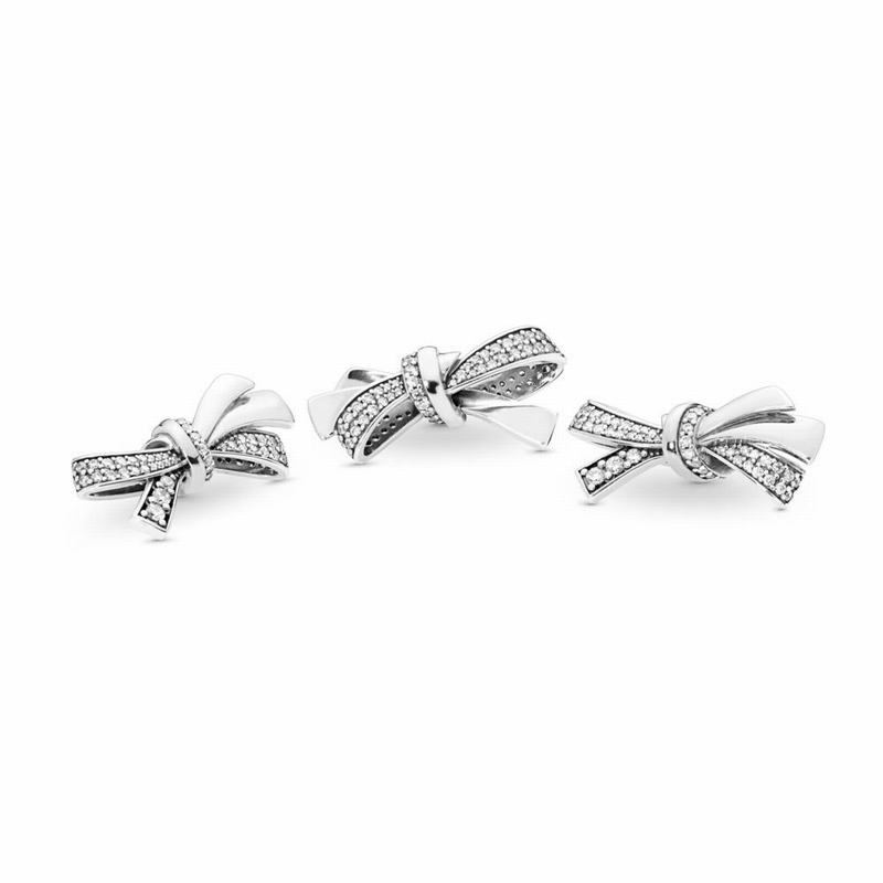 Pandora Australia Brilliant Bow Charm - Sterling Silver | KMNHPZ348